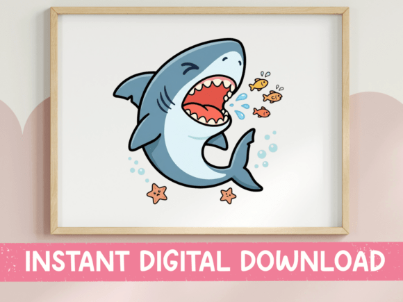 Cute Hungry Shark Ocean Cartoon: A Designer’s Stitch Review