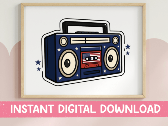 Patriotic Boombox Retro Stereo: A Designer’s Stitch Review