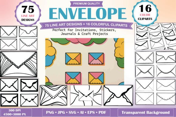 Review: 75 Line Art & Color Clipart Designs