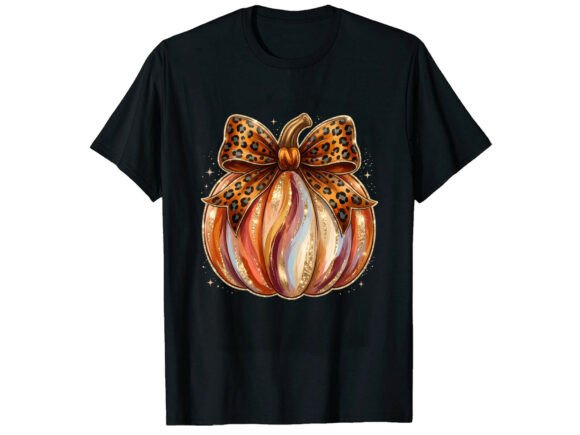 Review: Leopard Bow Pumpkin Fall T-Shirt Design