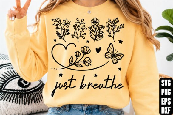 Reviewing Just Breathe T-Shirt Design for Real Stitching
