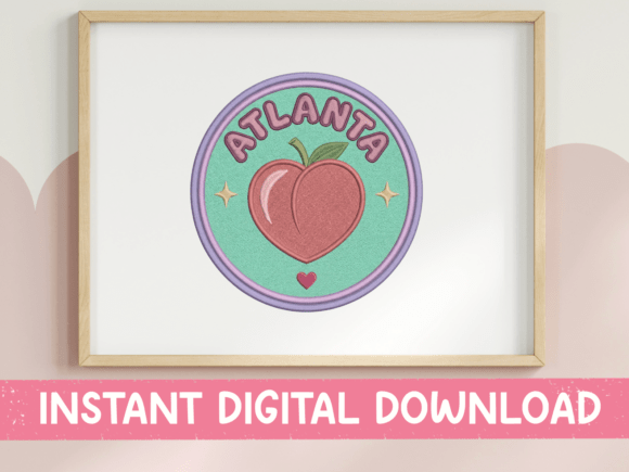 Reviewing the Atlanta Peach Retro Badge for Embroidery