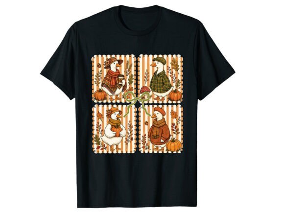 Reviewing the Autumn Goose Friends Fall T-Shirt Design