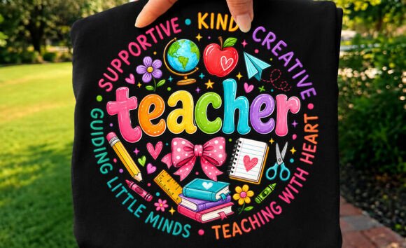 Reviewing the Supportive Kind Creative Teacher Tee PNG